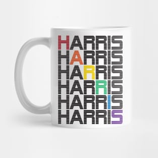 HARRIS rainbow text stacks Mug